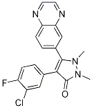3H-Pyrazol-3-one, 4-(3-chloro-4-fluorophenyl)-1,2-dihydro-1,2-diMethyl-5-(6-quinoxalinyl)- CAS#: 937279-03-3