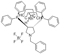 (+)-(3R,4R)-BIS(DIPHENYLPHOSPHINO)-1-BENZYLPYRROLIDINE(1,5-CYCLOOCTADIENE)RHODIUM (I) TETRAFLUOROBORATE CAS#: 99143-48-3