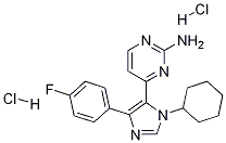 4-[1-Cyclohexyl-4-(4-fluorophenyl)-1H-imidazol-5-yl]-2-pyrimidinaminedihydrochloride CAS#: 950912-80-8