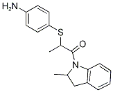 (4-{[1-methyl-2-(2-methyl-2,3-dihydro-1H-indol-1-yl)-2-oxoethyl]thio}phenyl)amine CAS#: 931292-74-9