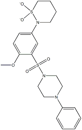 4-(1,1-dioxido-1,2-thiazinan-2-yl)-2-[(4-phenyl-1-piperazinyl)sulfonyl]phenyl methyl ether CAS#: 919971-85-0