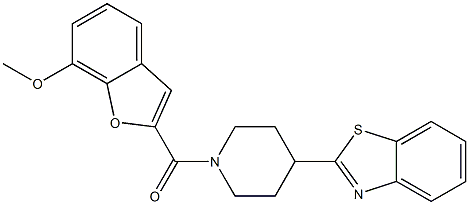 [4-(1,3-benzothiazol-2-yl)piperidin-1-yl](7-methoxy-1-benzofuran-2-yl)methanone CAS#: 951931-74-1