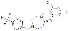 4-(2-CHLORO-4-FLUOROBENZYL)-1-([6-(TRIFLUOROMETHYL)PYRIDIN-3-YL]METHYL)-1,4-DIAZEPAN-5-ONE CAS#: 909668-92-4