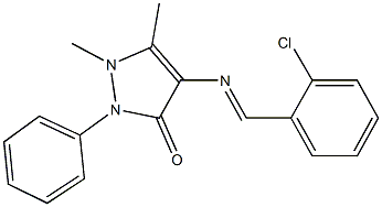 4-[(2-chlorobenzylidene)amino]-1,5-dimethyl-2-phenyl-1,2-dihydro-3H-pyrazol-3-one CAS#: 926020-85-1
