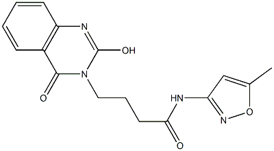 4-(2-hydroxy-4-oxoquinazolin-3(4H)-yl)-N-(5-methyl-1,2-oxazol-3-yl)butanamide CAS#: 929863-33-2