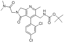 [4-(2,4-Dichlorophenyl)-6-dimethylcarbamoylmethyl-2-methyl-5-oxo-6,7-dihydro-5H-pyrrolo[3,4-b]pyridin-3-ylmethyl]carbamic acid tert-butyl ester CAS#: 915731-88-3