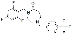 4-(2,4,6-TRIFLUOROBENZYL)-1-([6-(TRIFLUOROMETHYL)PYRIDIN-3-YL]METHYL)-1,4-DIAZEPAN-5-ONE CAS#: 909668-89-9
