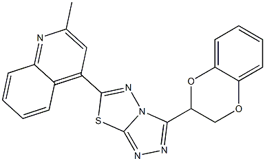 4-[3-(2,3-dihydro-1,4-benzodioxin-2-yl)[1,2,4]triazolo[3,4-b][1,3,4]thiadiazol-6-yl]-2-methylquinoline CAS#: 954837-73-1