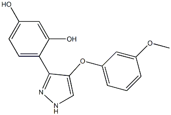 4-[4-(3-methoxyphenoxy)-1H-pyrazol-3-yl]benzene-1,3-diol CAS#: 909857-70-1