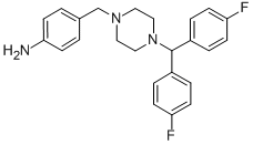 4-(4-[BIS(4-FLUOROPHENYL)METHYL]PIPERAZIN-1-YLMETHYL)PHENYLAMINE CAS#: 914349-63-6