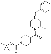 4-(4-Benzyl-2-S-methylpiperazine-1-carbonyl)-piperidine-1-carboxylic acid tert-butyl ester CAS#: 935534-10-4