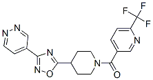 4-[5-(1-([6-(TRIFLUOROMETHYL)PYRIDIN-3-YL]CARBONYL)PIPERIDIN-4-YL)-1,2,4-OXADIAZOL-3-YL]PYRIDAZINE CAS#: 909675-70-3