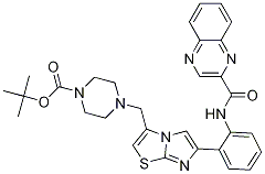4-[[6-[2-[(2-QUINOXALINYLCARBONYL)AMINO]PHENYL]IMIDAZO [2,1-B]THIAZOL-3-YL]METHYL]-1-PIPERAZINECARBOXYLIC ACID 1,1-DIMETHYLETHYL ESTER CAS#: 925436-46-0