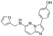 4-[6-[[(Furan-2-yl)methyl]amino]imidazo[1,2-b]pyridazin-3-yl]phenol CAS#: 928333-30-6