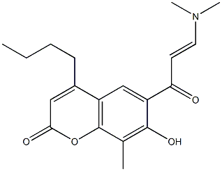 4-Butyl-6-(3-dimethylamino-acryloyl)-7-hydroxy-8-methyl-chromen-2-one CAS#: 951992-62-4