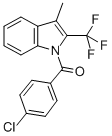 (4-Chlorophenyl)(3-methyl-2-(trifluoromethyl)-1H-indol-1-yl)methanone CAS#: 913955-36-9