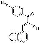4-[(E)-3-(1,3-BENZODIOXOL-4-YL)-2-CYANO-2-PROPENOYL]BENZENECARBONITRILE CAS#: 900014-98-4