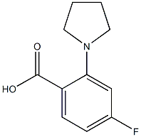 4-Fluoro-2-(1-pyrrolidinyl)benzoic Acid CAS#: 952680-24-9