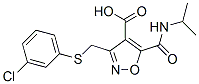 4-Isoxazolecarboxylic  acid,  3-[[(3-chlorophenyl)thio]methyl]-5-[[(1-methylethyl)amino]carbonyl]- CAS#: 920751-20-8