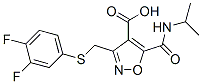 4-Isoxazolecarboxylic  acid,  3-[[(3,4-difluorophenyl)thio]methyl]-5-[[(1-methylethyl)amino]carbonyl]- CAS#: 920751-16-2