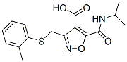 4-Isoxazolecarboxylic  acid,  5-[[(1-methylethyl)amino]carbonyl]-3-[[(2-methylphenyl)thio]methyl]- CAS#: 920751-15-1