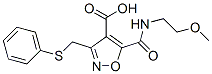 4-Isoxazolecarboxylic  acid,  5-[[(2-methoxyethyl)amino]carbonyl]-3-[(phenylthio)methyl]- CAS#: 920751-02-6