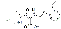 4-Isoxazolecarboxylic  acid,  5-[(butylamino)carbonyl]-3-[[(2-ethylphenyl)thio]methyl]- CAS#: 920750-76-1