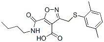 4-Isoxazolecarboxylic  acid,  5-[(butylamino)carbonyl]-3-[[(2,5-dimethylphenyl)thio]methyl]- CAS#: 920750-80-7