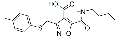 4-Isoxazolecarboxylic  acid,  5-[(butylamino)carbonyl]-3-[[(4-fluorophenyl)thio]methyl]- CAS#: 920750-46-5