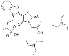 4-OXO-5-(3-(3-SULFOBUTYL)-2-(3H)-BENZOTHIAZOLIDENE)-2-THIOXO-3-THIAZOLIDINE ACETIC ACID TRIETHYLAMINE SALT CAS#: 99749-49-2