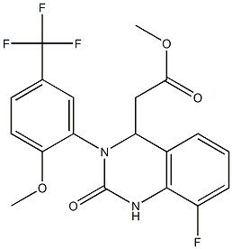 4-Quinazolineacetic acid, 8-fluoro-1,2,3,4-tetrahydro-3-[2-Methoxy-5-(trifluoroMethyl)phenyl]-2-oxo-, Methyl ester CAS#: 917389-21-0