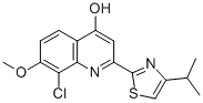 4-Quinolinol, 8-chloro-7-methoxy-2-[4-(1-methylethyl)-2-thiazolyl]- CAS#: 923289-39-8