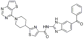 4-ThiazolecarboxaMide, N-(6-benzoyl-1H-benziMidazol-2-yl)-2-(1-thieno[3,2-d]pyriMidin-4-yl-4-piperidinyl)- CAS#: 913822-46-5