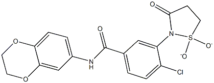 4-chloro-N-(2,3-dihydro-1,4-benzodioxin-6-yl)-3-(1,1-dioxido-3-oxo-1,2-thiazolidin-2-yl)benzamide CAS#: 919684-59-6