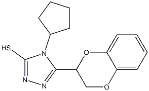 4-cyclopentyl-5-(2,3-dihydro-1,4-benzodioxin-2-yl)-4H-1,2,4-triazole-3-thiol CAS#: 951902-23-1