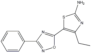 4-ethyl-5-(3-phenyl-1,2,4-oxadiazol-5-yl)-1,3-thiazol-2-amine CAS#: 937681-88-4