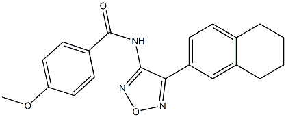 4-methoxy-N-[4-(5,6,7,8-tetrahydro-2-naphthalenyl)-1,2,5-oxadiazol-3-yl]benzamide CAS#: 912910-61-3