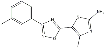 4-methyl-5-[3-(3-methylphenyl)-1,2,4-oxadiazol-5-yl]-1,3-thiazol-2-amine CAS#: 937681-19-1