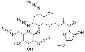 4,6-DIAZIDO-2,4,5,6-TETRADEOXY-2-[[2-[(2-DEOXY-1-O-METHYL-D-ERYTHRO-PENTOFURANURONOYL)AMINO]ETHYL]AMINO]-3-O-(2,6-DIAZIDO-2,6-DIDEOXY-D-GLUCOPYRANOSYL)-D-MYO-INOSITOL CAS#: 948916-07-2