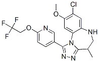 4H-[1,2,4]Triazolo[4,3-a][1,5]benzodiazepine,  8-chloro-5,6-dihydro-9-methoxy-4-methyl-1-[6-(2,2,2-trifluoroethoxy)-3-pyridinyl]- CAS#: 942928-32-7