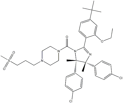 [(4R,5S)-4,5-Bis(4-chlorophenyl)-2-[4-(1,1-dimethylethyl)-2-ethoxyphenyl]-4,5-dihydro-4,5-dimethyl-1H-imidazol-1-yl][4-[3-(methylsulfonyl)propyl]-1-piperazinyl]methanone CAS#: 939981-39-2