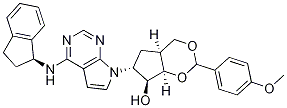 (4aS,6R,7S,7aR)-6-[4-[[(1S)-2,3-Dihydro-1H-inden-1-yl]aMino]-7H-pyrrolo[2,3-d]pyriMidin-7-yl]hexahydro-2-(4-Methoxyphenyl)-cyclopenta-1,3-dioxin-7-ol CAS#: 905580-87-2