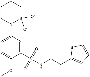 5-(1,1-dioxido-1,2-thiazinan-2-yl)-2-methoxy-N-[2-(2-thienyl)ethyl]benzenesulfonamide CAS#: 919971-46-3