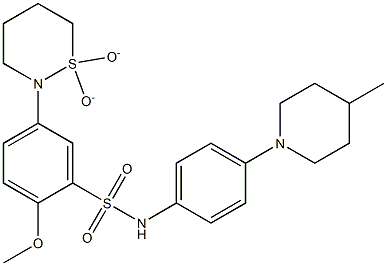 5-(1,1-dioxido-1,2-thiazinan-2-yl)-2-methoxy-N-[4-(4-methyl-1-piperidinyl)phenyl]benzenesulfonamide CAS#: 920116-40-1