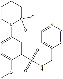 5-(1,1-dioxido-1,2-thiazinan-2-yl)-2-methoxy-N-(pyridin-4-ylmethyl)benzenesulfonamide CAS#: 919971-43-0