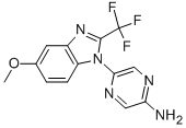 5-(2-(TRIFLUOROMETHYL)-5-METHOXY-1H-BENZO[D]IMIDAZOL-1-YL)-PYRAZIN-2-AMINE CAS#: 950845-99-5