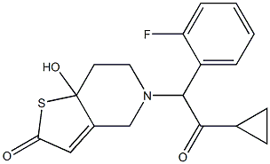5-(2-cyclopropyl-1-(2-fluorophenyl)-2-oxoethyl)-7a-hydroxy-5,6,7,7a-tetrahydrothieno[3,2-c]pyridin-2(4H)-one CAS#: 947502-66-1