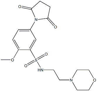 5-(2,5-dioxo-1-pyrrolidinyl)-2-methoxy-N-[2-(4-morpholinyl)ethyl]benzenesulfonamide CAS#: 919624-86-5