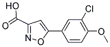 5-(3-CHLORO-4-METHOXY-PHENYL)-ISOXAZOLE-3-CARBOXYLIC ACID CAS#: 912763-92-9