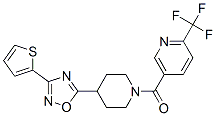 5-((4-[3-(2-THIENYL)-1,2,4-OXADIAZOL-5-YL]PIPERIDIN-1-YL)CARBONYL)-2-(TRIFLUOROMETHYL)PYRIDINE CAS#: 909676-12-6
